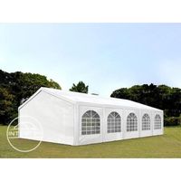 Tente de réception TOOLPORT 5x10m - Barnum PE 240g/m² - Blanc imperméable