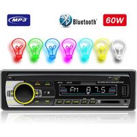 Autoradio Bluetooth PRUMYA Lecteur MP3 commande vocale Trouver une voiture lumières colorées radio FM USB AUX EQ Avec télécommande