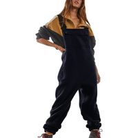 Salopette Cargo Femme En Polaire - Bretelles Réglables, Poches Multiples - Coupe Ample - Pour Ski, Loisirs, Style Décontracté