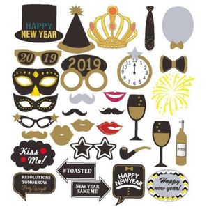 Réveillon du Nouvel An Or Kit d'accessoires pour photomaton pour la fête du Nouvel  An 2024 20 pièces -  France