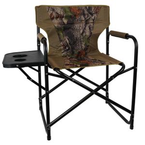 SIÈGE DE PÊCHE Eurocatch - Chaise de camping pliable avec table latérale - Camouflage - Director Chair - Chaise de pêche