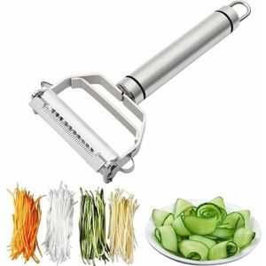 Éplucheur Multifonction 6-en-1 Acier Inox – Pour Légumes Et Fruits, Coupe, Râpe, Lavable Au Lave-vaisselle