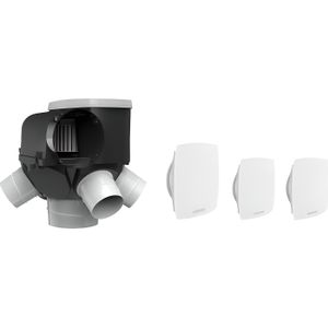 Bouche VMC 80 réglable - UNELVENT - Double flux - 100mm - 115mm - Blanc