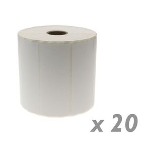 50mm x 25 mm blanc étiquettes Thermique direct 2 000 par Rouleau pour imprimante type Zebra 