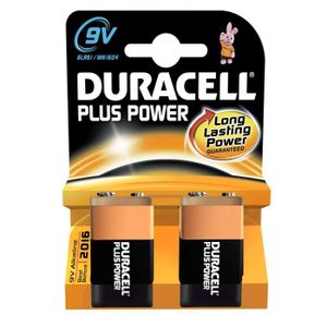 PILES Duracell - Pile Alcaline - 9Vx2 Plus Power (6LR61)