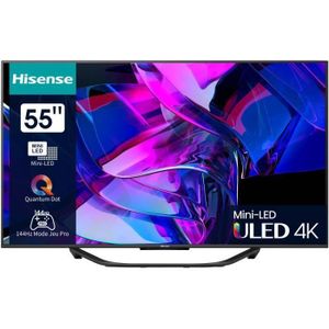 Téléviseur LED TV QLED - HISENSE 55U7KQ - 55 pouces - HDR - écran