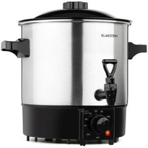 Arebos St/érilisateur et distributeur de boissons chaudes et de st/ériliser vos bocaux de confiture 28 L 1800 W inclus Minuterie et Thermostat Marmite et grille m/étallique