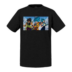 T-SHIRT T-shirt Enfant Noir Dragon Ball Super Z Broly Mang