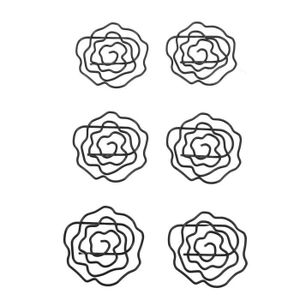 ETUI À CIGARE 50pcs Attaches-papier décoratives en métal en forme de roses avec bote de rangement