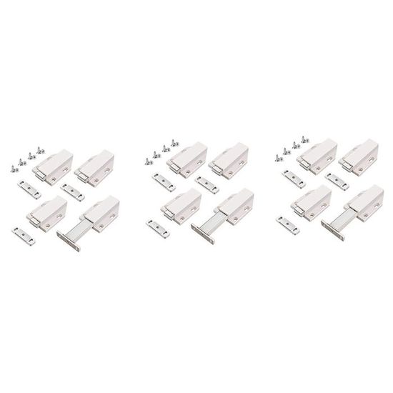 JZK Lot De 12 Loquets Magnétiques Ultra Fins Sans Perçage Pour Porte D