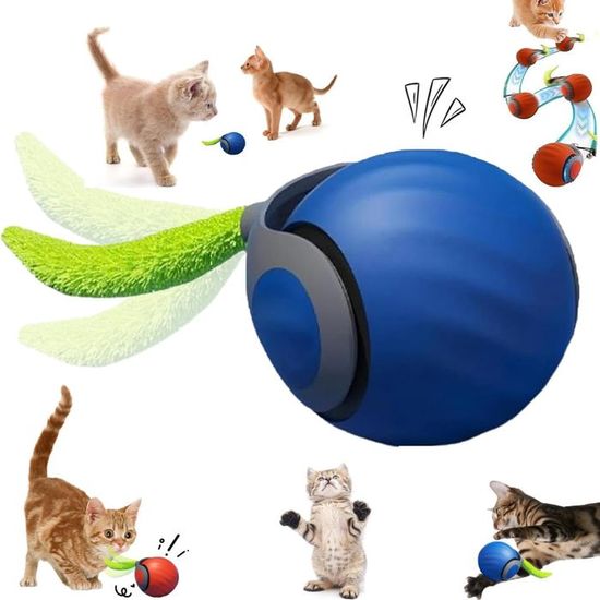 Balle Interactive Automatique Pour Chat/chien - 3 Modes De Jeu, Détection D'obstacles - Rechargeable USB