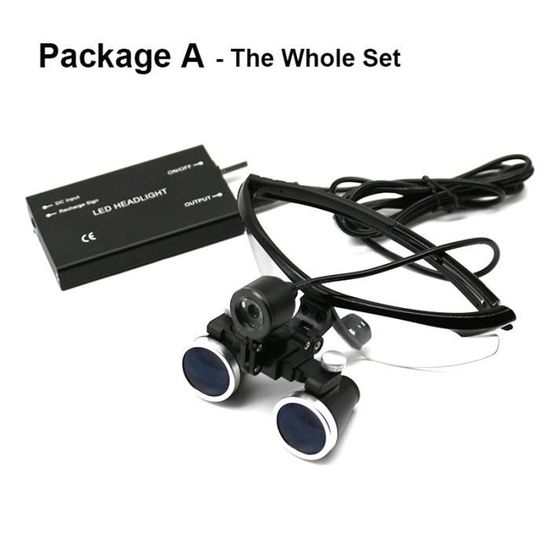 Loupe binoculaire 2.5X/3.5X LED pour chirurgie médicale et dentaire