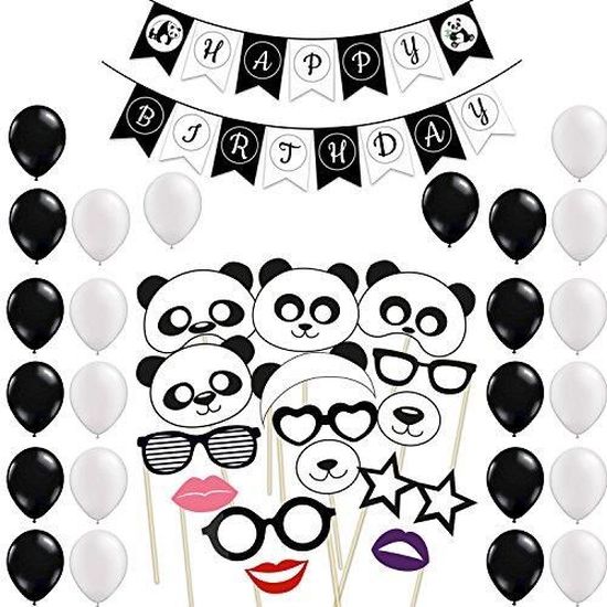 Panda Joyeux Anniversaire Combo Banniere Photo Booth 25 Pieces Ballon Panda Bonne Fete D Anniversaire De Su W1cam Cdiscount Maison