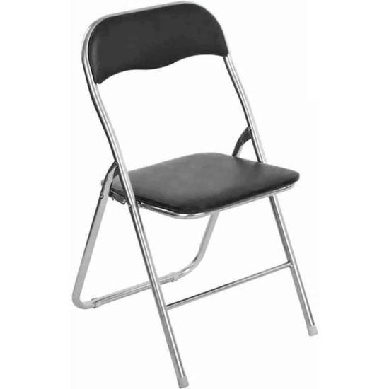 BAKAJI Lot De 6 Chaises Rembourrées Pliantes, Peu Encombrantes, Avec Structure Tubulaire En Métal, Rivet En PVC, Design Moderne, Pour Salle à Manger, Cuisine (bleu