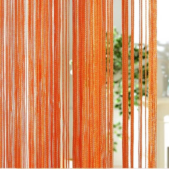 1PCS Rideaux Chambre Rideaux Salon,Rideaux Voilages Orange 100 x 200cm Moustiquaire Curtain Rideau de fenêtre (Orange)
