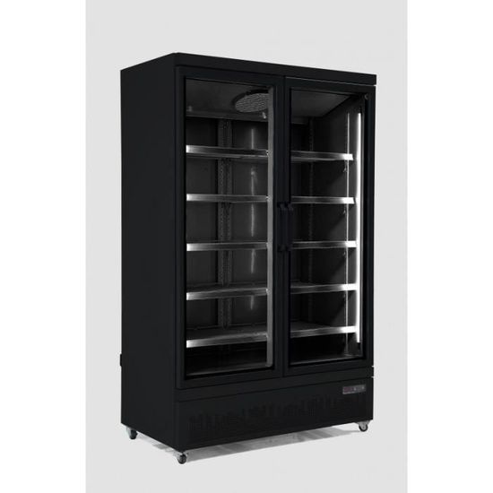 Combisteel Vitrine Refrigeree Positive 2 Portes Vitrees Noire