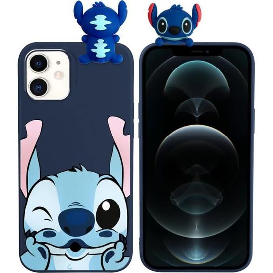 2pcs coque de téléphone en silicone anime girl pour iphone 11 14 13 12 pro max xr xs 7 8 6 plus mini cll motif de luxe mat original bleu étui souple antichoc aux – téléphones et accessoires