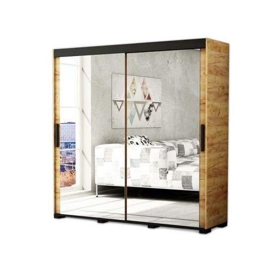 En.casa] Armoire De Chambre Avec 2 Barres De Penderie Pratiques Et 4