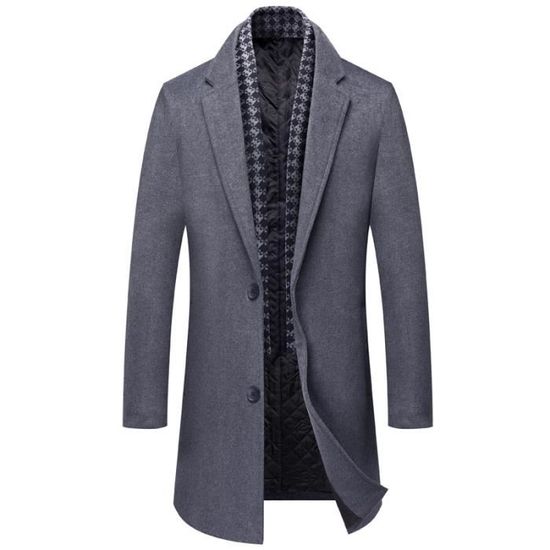 Manteau Long En Laine Pour Automne-hiver – Style Rétro élégant, Coupe Décontractée Avec Ceinture – Idéal Bureau, Sorties, Occasions Professionnelles