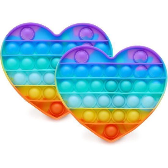 2 Jouets Fidget Bubble – Papillon Et Licorne En Silicone, Anti-stress, Sensoriel, Pour Enfants Et Adultes, Apaisant Et Amusant
