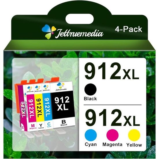 Cartouche D'encre Compatible HP 912XL - Cyan, Jaune, Magenta, Noir - Garantie 2 Ans - Neuf