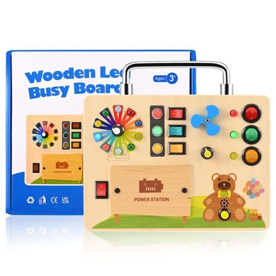 Jouet Bebe 9 Mois Jouet Bebe 1 2 An, 7 In 1 Montessori Sensoriel Jouets Cube D'Activité Jeux Montessori 1 An