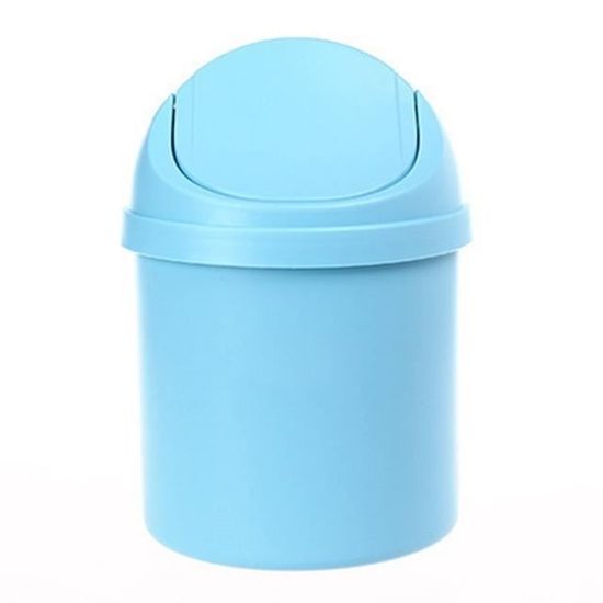 Poubelle De Table Mini Avec Couvercle - 16.5x13 Cm, Plastique Réutilisable - Bureau, Cuisine, Salle De Bain
