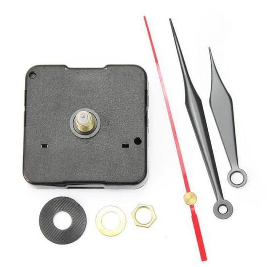 Mouvement à Quartz Silencieux UTS Avec Aiguilles Rouges - Pour Horloge, Piles AA, Neuf