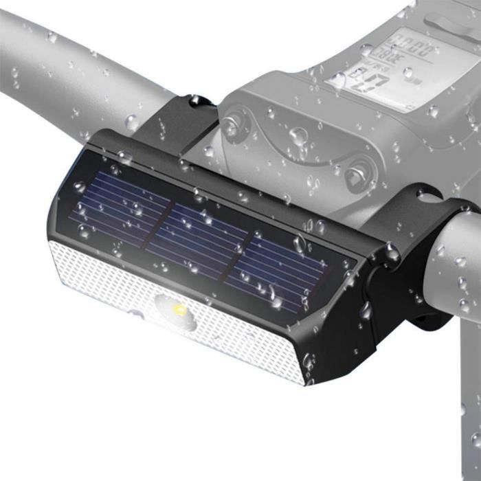 Phare vélo LED solaire vélo lampe de sécurité pour vélo avertissement lumière