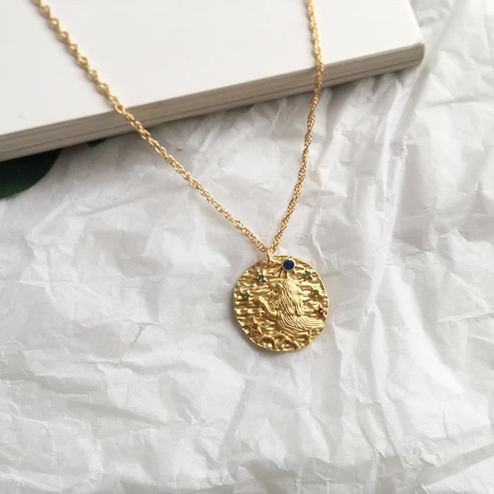 Zodiac Collier Pendentif Signe Du Zodiaque Collier_Argent6
