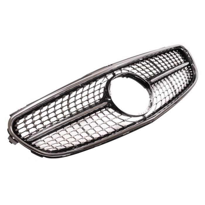 CALANDRE DIAMANT NOIR ET CHROME MERCEDES CLASSE E W212 PHASE 2 DE 03/2013 A 12/2015