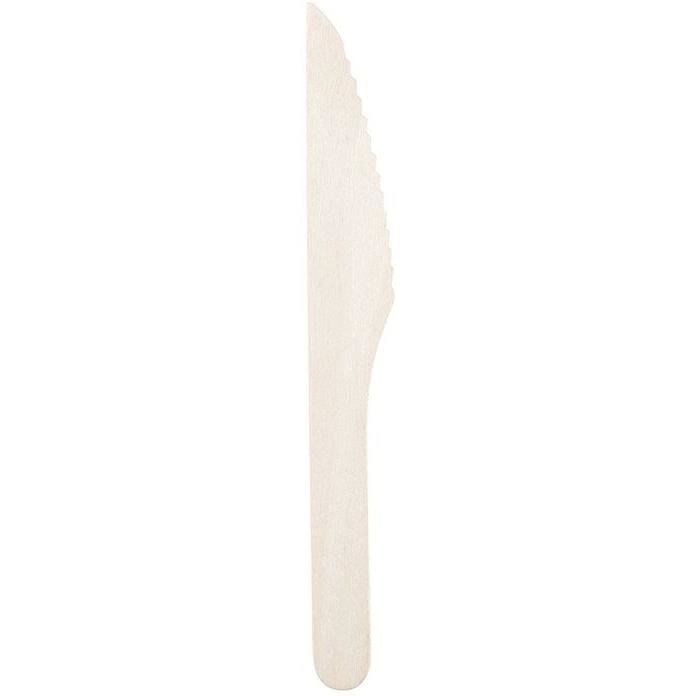 Couteaux en bois de bouleau reutilisable x100