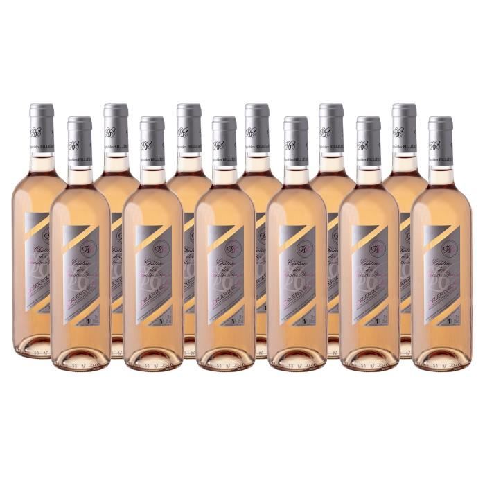 Lot de 12 bouteilles Grand vin de Bordeaux Rosé Château des Quatre vents