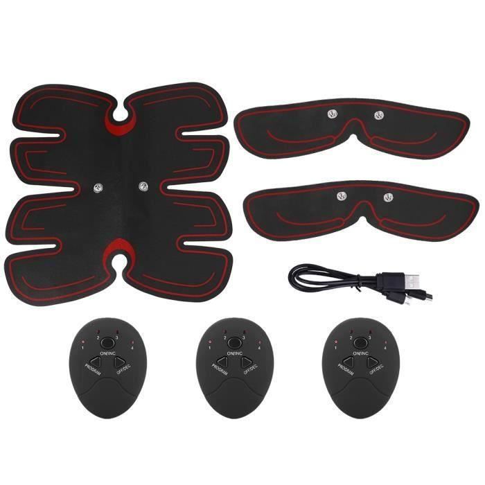 LANQI Rechargeable EMS Ceinture abdominale tonifiante Muscle Toner Pad Body Fitness Abdomen Bras Jambe Formation