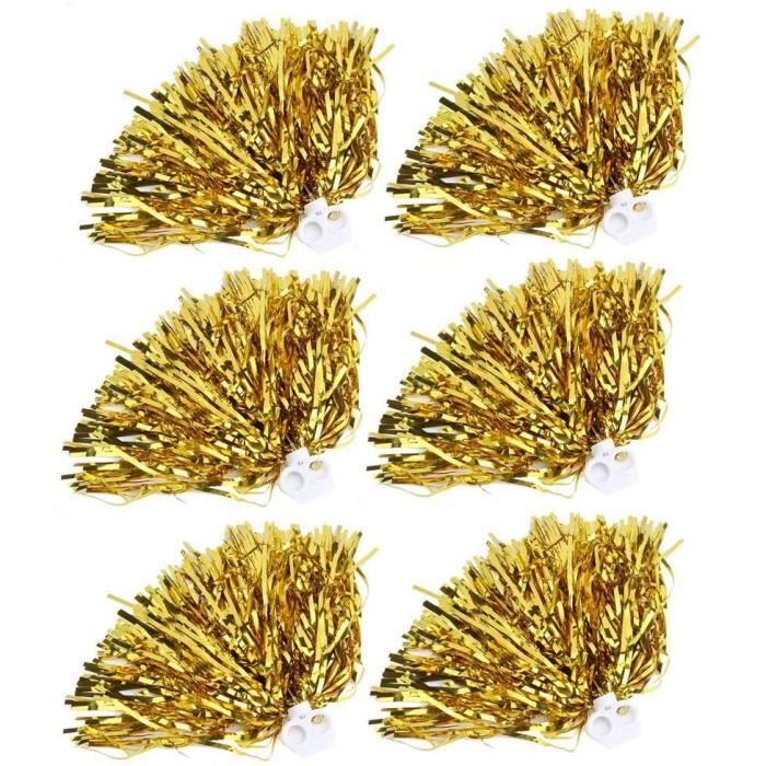 Pompons VGEBY1 6pcs Cheerleading Pompons-Pompons Girl Anneau,7 Couleurs Pom Pom Girl Cheerleader Jouet 92827