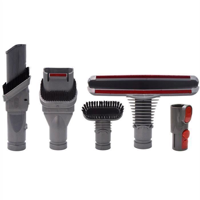 Brosse Kit Accessoires pour Dyson V8 V7 V10 Aspirateur avec Adaptateur,Total Clean Pièces pour Dyson V6 DC45 DC35 DC52 DC29 (5 in 1)