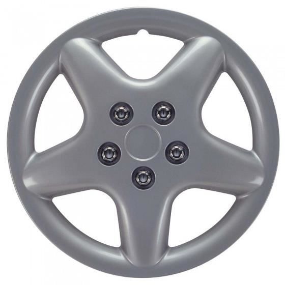 AutoStyle Enjoliveurs Idaho 15 pouces ABS gris lot de 4
