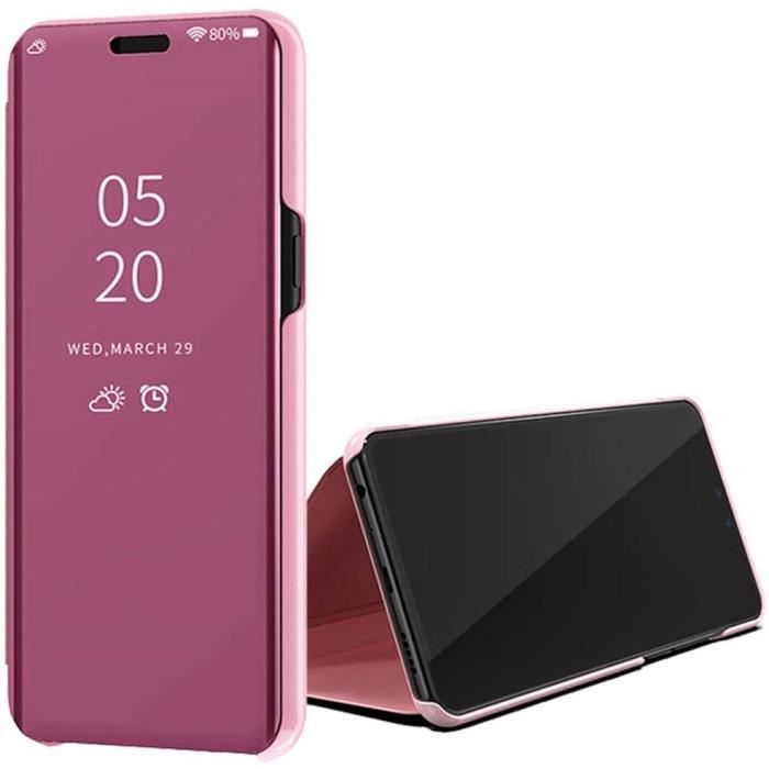 Coque pour Samsung Galaxy S10 (5G) Miroir Etui de Protection pour Samsung S10 (5G) Case Clear View Cover Stand Mirror Makeup HL7729