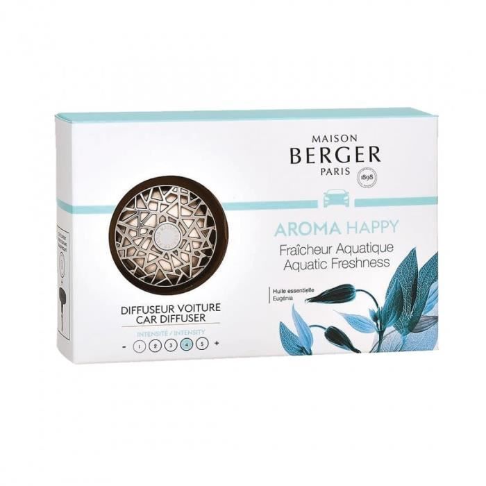 lampe berger diffuseur voiture aroma happy fraicheur aquatique