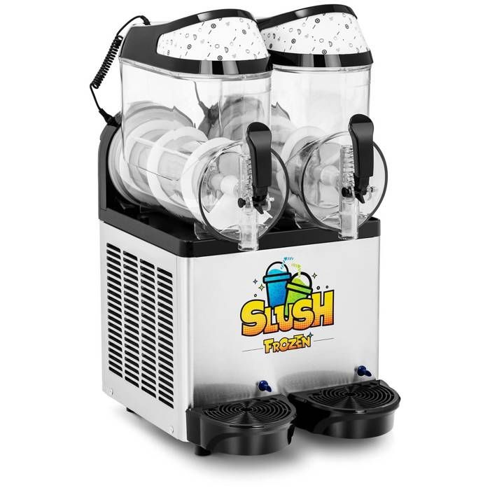 Machine à glace Machine à Granita 2 X 10 Litres Professionnelle Granité Slush Sorbet Sans BPA