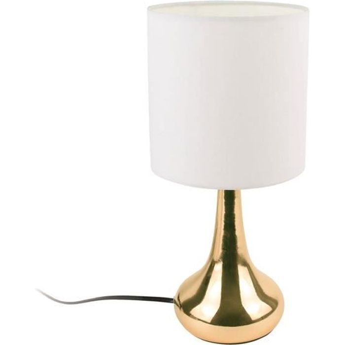 Lampe de chevet design Touch - H. 32 cm - Blanc