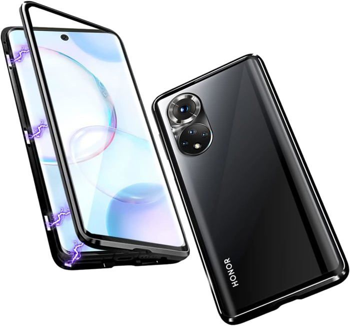 Coque rigide anti choc pour Huawei Nova 5T + verre trempe - ROUGE