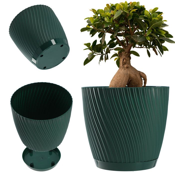 Pot Fleurs Avec Insert Tymar Pot De Fleurs, Pot De Fleurs, Pot De Fleurs, En Plastique, Grand Carré, Aspect Ciseau, Jardin, Balcon, Terrasse, Maison (blanc, 19 X 19 Cm Pot De Fleur Exterieur