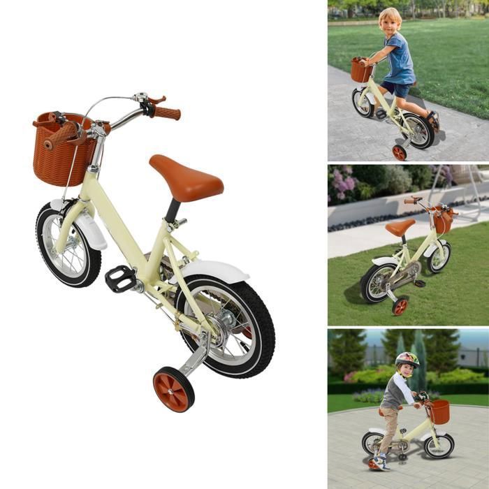 Vélo Pour Enfant 14 Pouces - Blanc, Pour Garçon, 3-6 Ans, Hauteur 95-125 Cm