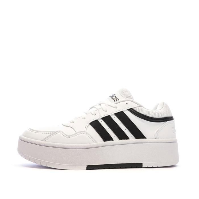 Baskets Blanches/Noires Femme Adidas Hoops Noir Cdiscount