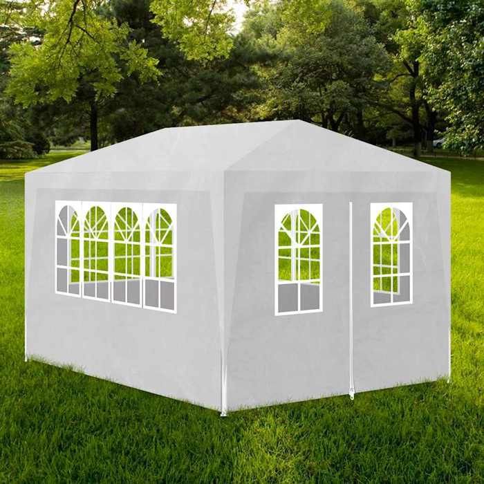 Tente de réception professionnelle - WINFR - 3x4 m Blanc - Pliable - pour Festivals plages LL445