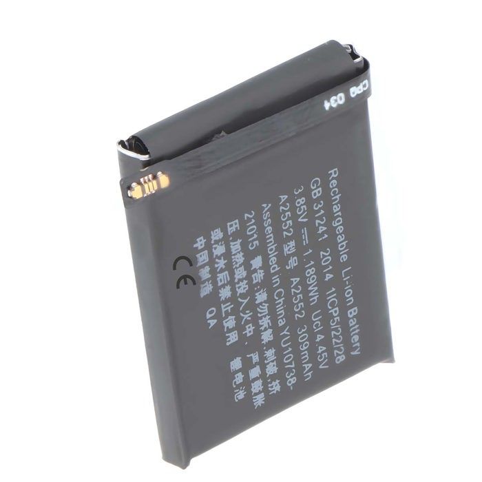 Batterie pour Apple Watch Series S7 45mm 309mAh Li-Polymer 3.85V Noir Batterie pour Apple Watch Series S7 45mm 309mAh Li-Polymer 3.85V Noir