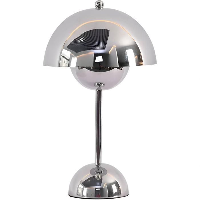 Lampe de bureau LED réglage de la température à 3 couleurs commande tactile protection des yeux placage argent