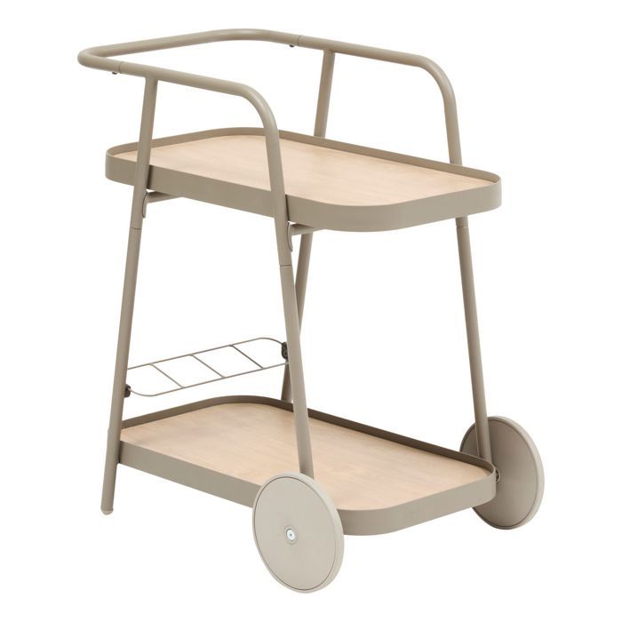 Hespéride - Desserte de jardin à roulettes en aluminium EASINESS - Café