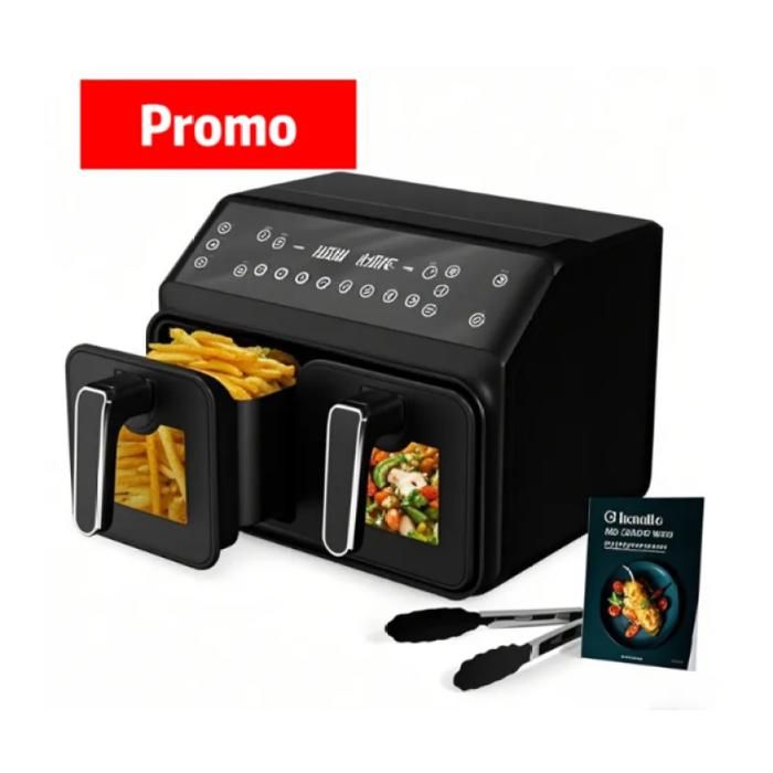 Air Fryer 8L 2200W double zone 10 programmes air chaud 360° plus rapide que four traditionnel O.Ye FRITEUSE ELECTRIQUE